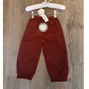 Edgehill Toddler Reversible Burgundy Gingham Corduroy Jogger Pants 18 mths NEW